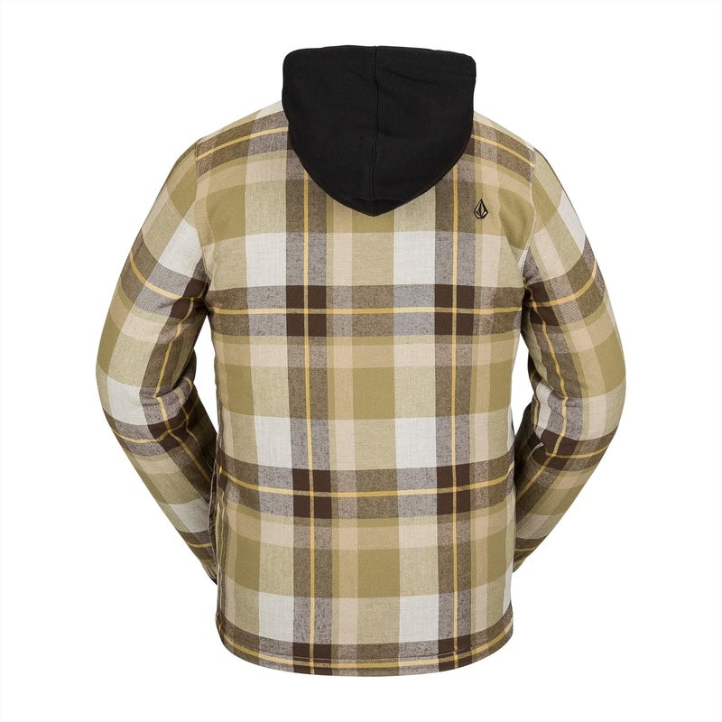 Volcom mens Field Insulated Flannel Hooded Snowboard Shirt Jacket - Image 2